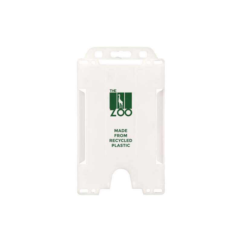Porta badge verticale in plastica riciclata - cod. P210194