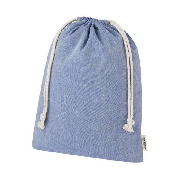 Sacchetto per confezione regalo grande in cotone riciclato 150 g/m² certificato GRS Pheebs - 4L - cod. P120672