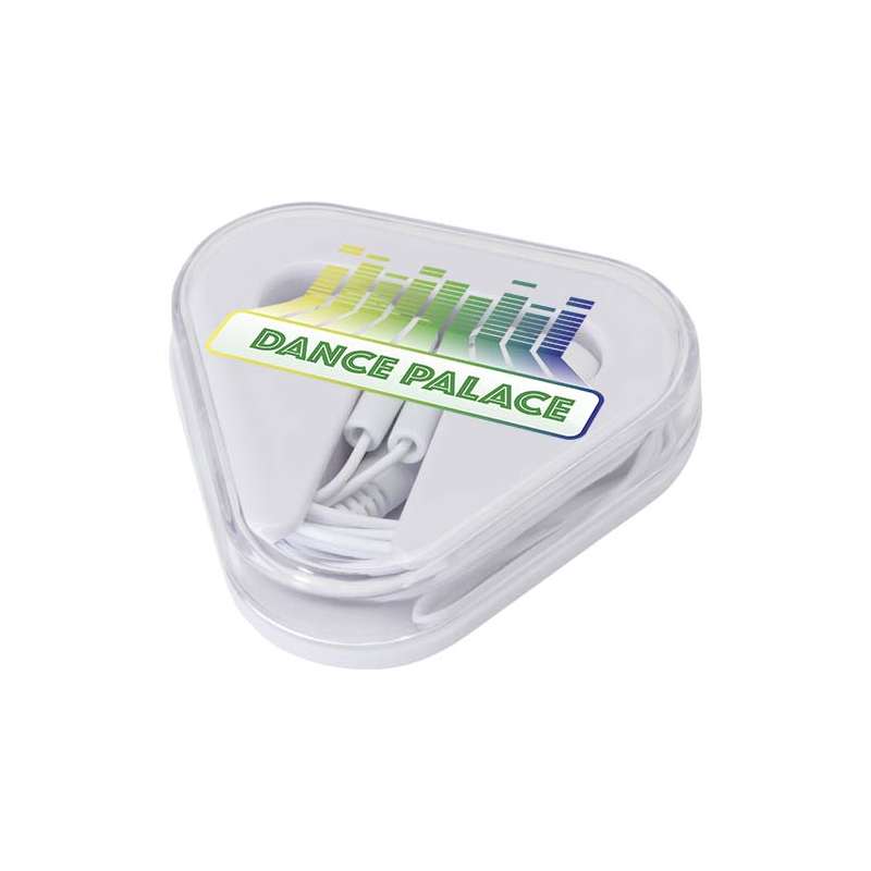 Auricolari con astuccio in plastica riciclata da personalizzare - cod. P124439