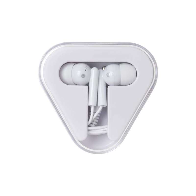 Auricolari con astuccio in plastica riciclata da personalizzare - cod. P124439