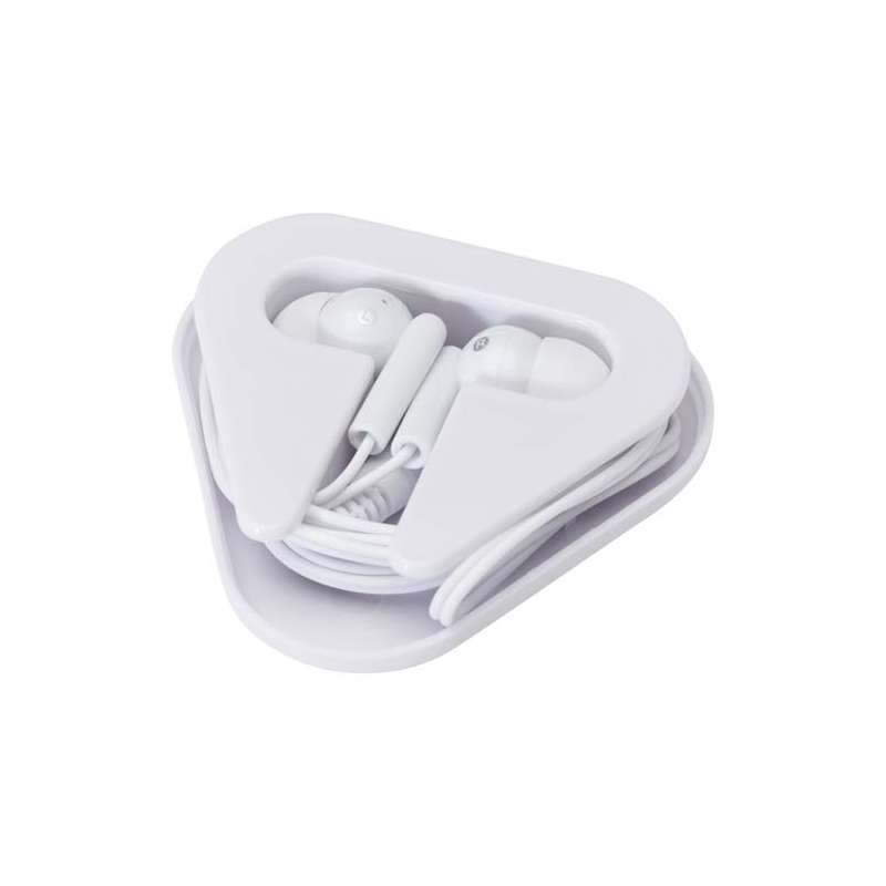 Auricolari con astuccio in plastica riciclata da personalizzare - cod. P124439