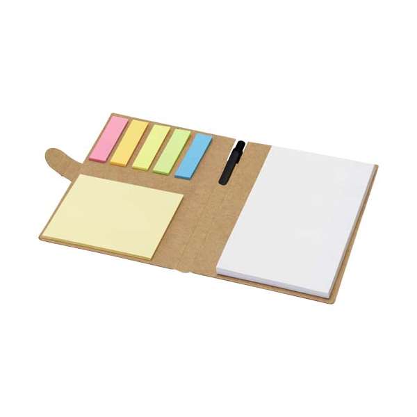 Blocchetto personalizzato con foglietti adesivi e penna a sfera - cod. P107989