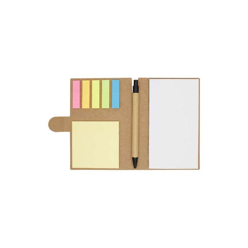 Blocchetto personalizzato con foglietti adesivi e penna a sfera - cod. P107989