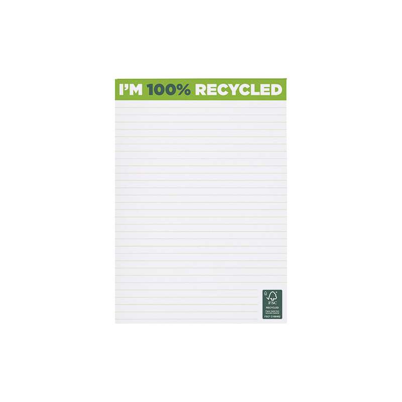 Blocco note A5 in carta riciclata da stampare - cod. P21281