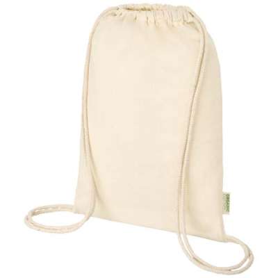 Zaino in cotone biologico 100 g/m² con cordoncino Orissa - 5L - cod. P120490