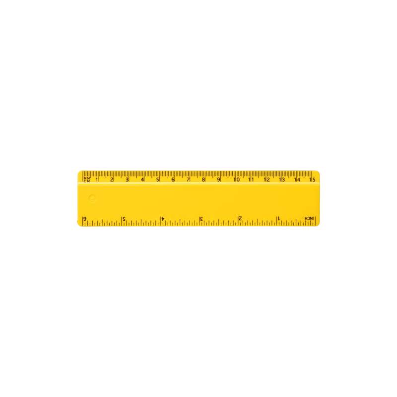 Righello da 15 cm in plastica con logo e scritte - cod. P210467