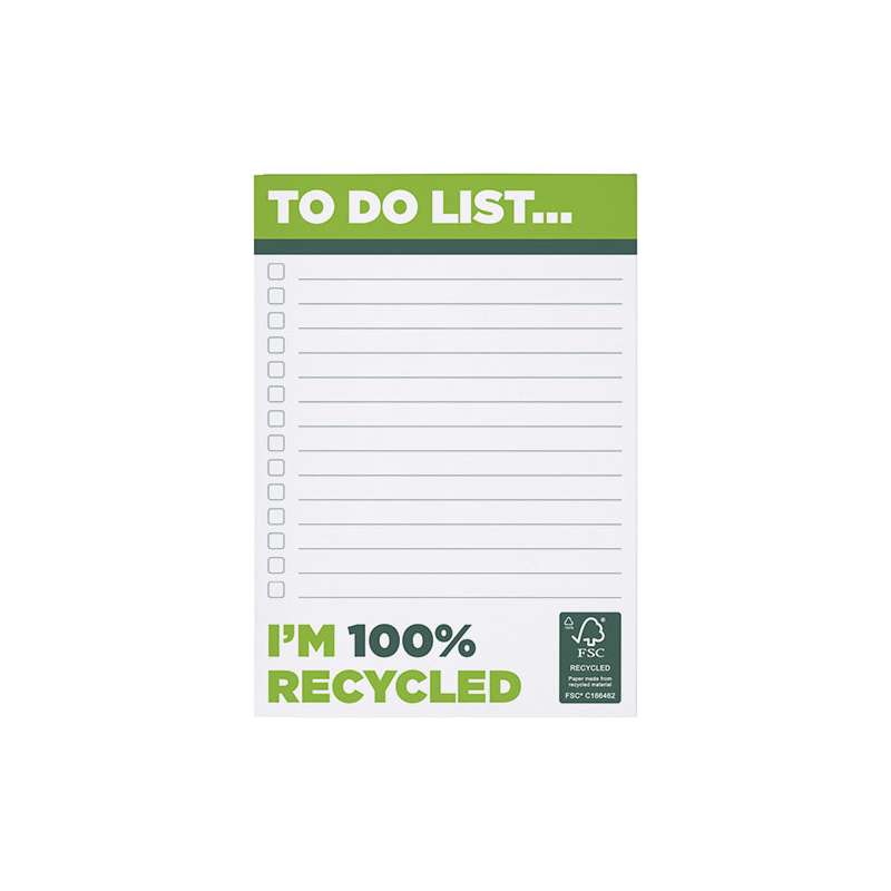 Blocco note A6 in carta riciclata personalizzabile - cod. P21282
