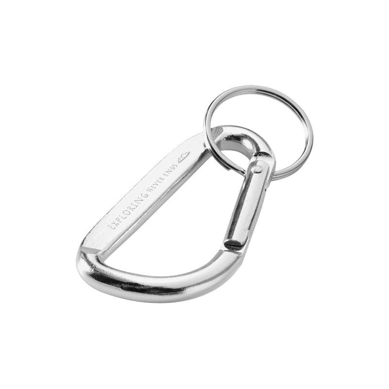 Portachiavi con moschettone in alluminio riciclato certificato RCS Timor - cod. P104572