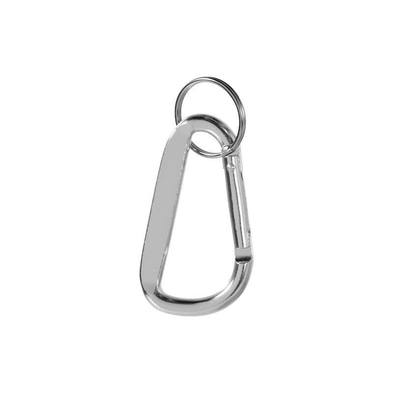 Portachiavi con moschettone in alluminio riciclato certificato RCS Timor - cod. P104572