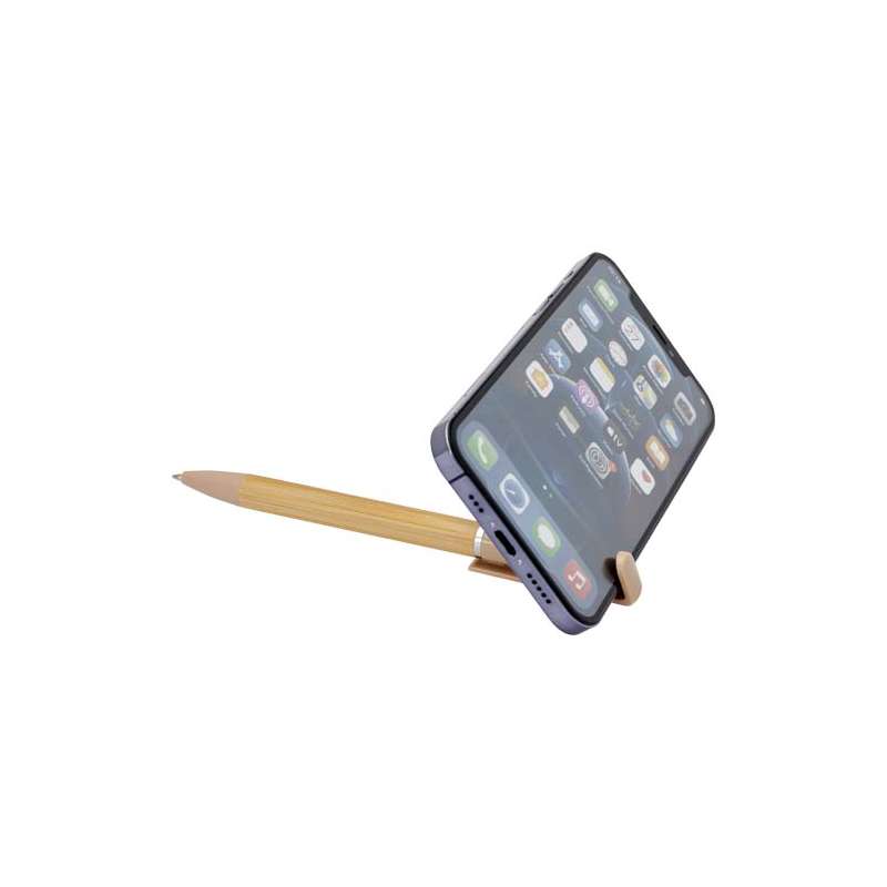 Penna con inchiostro blu e supporto per telefono - cod. P107899