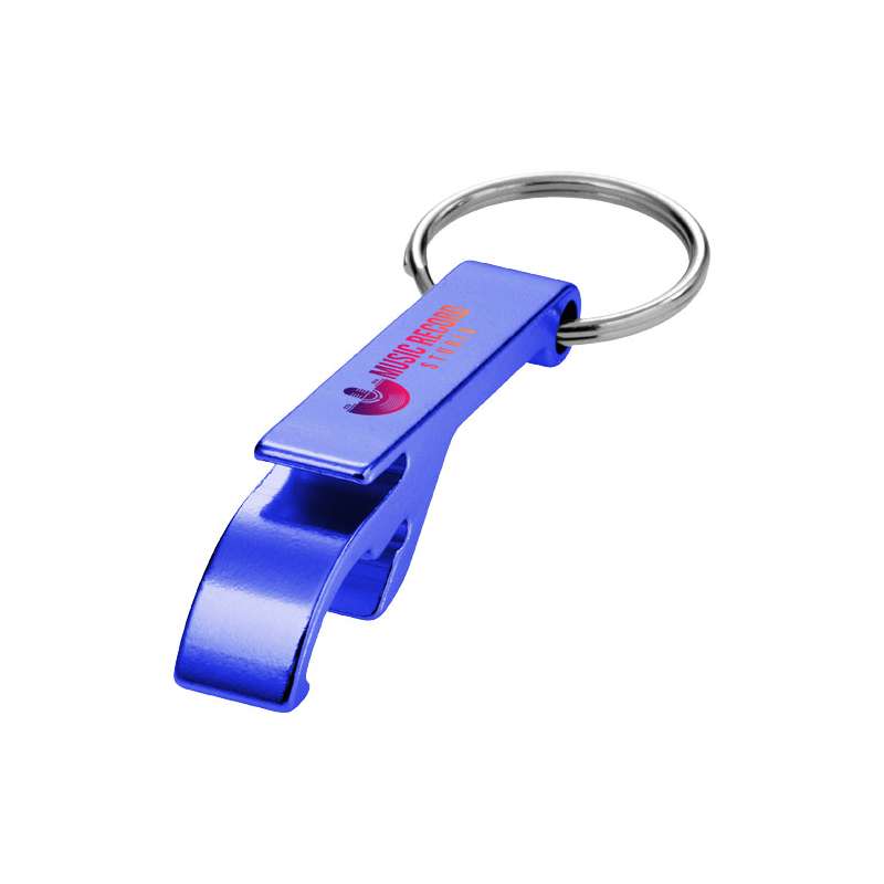 Portachiavi con apribottiglie e apriscatole in alluminio riciclato RCS Tao - cod. P104571