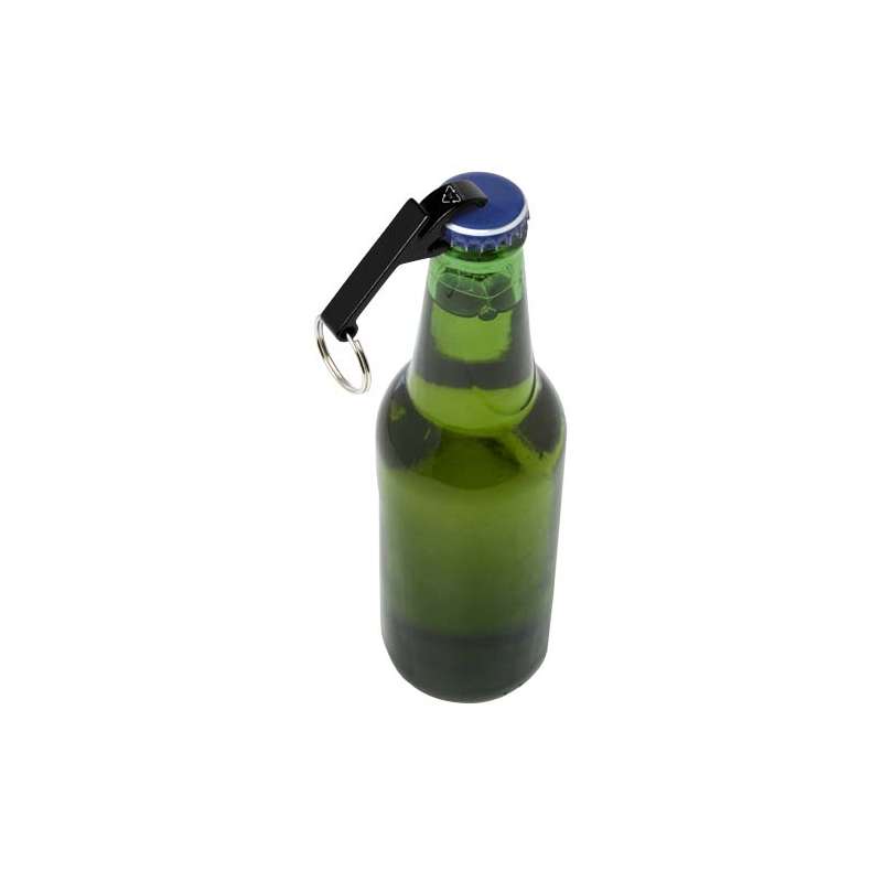 Portachiavi con apribottiglie e apriscatole in alluminio riciclato RCS Tao - cod. P104571