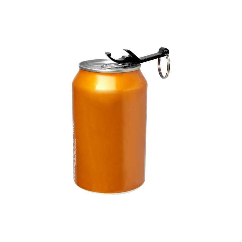 Portachiavi con apribottiglie e apriscatole in alluminio riciclato RCS Tao - cod. P104571