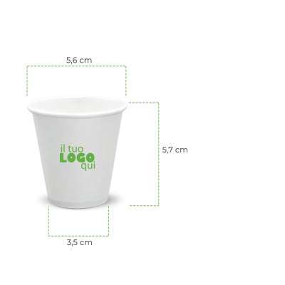 Bicchierini per caffè in carta personalizzati da 75 ml. - Cod. PU632 Bicchierini per caffè in carta personalizzati da 75 ml. - Cod. PU632
