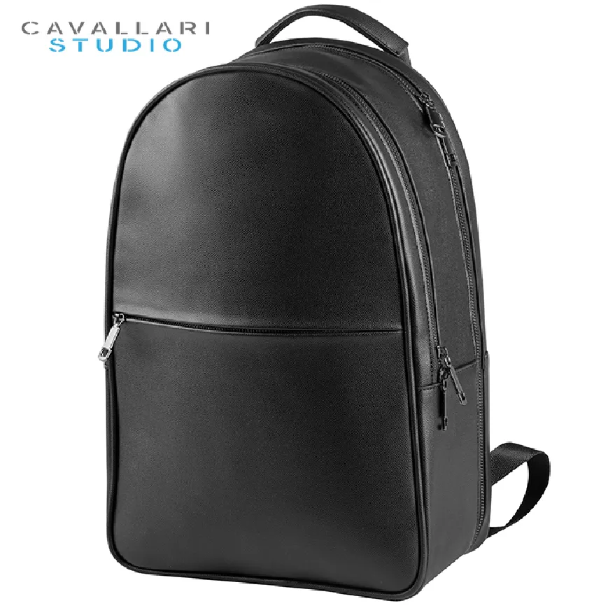 Zaino in ecopelle con finiture cromate nere - Shadow cod. CA026