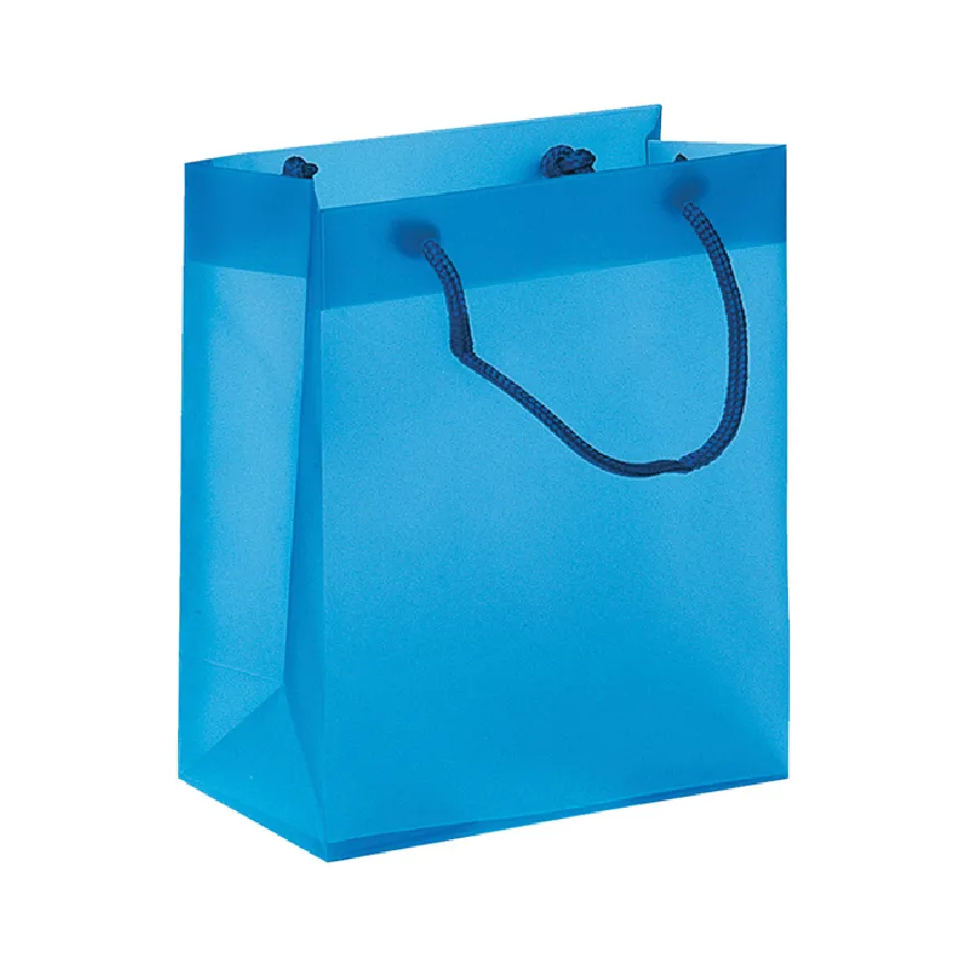 Shopping bag semitrasparente personalizzata f.to 27x33x11 cm.- cod. KG512