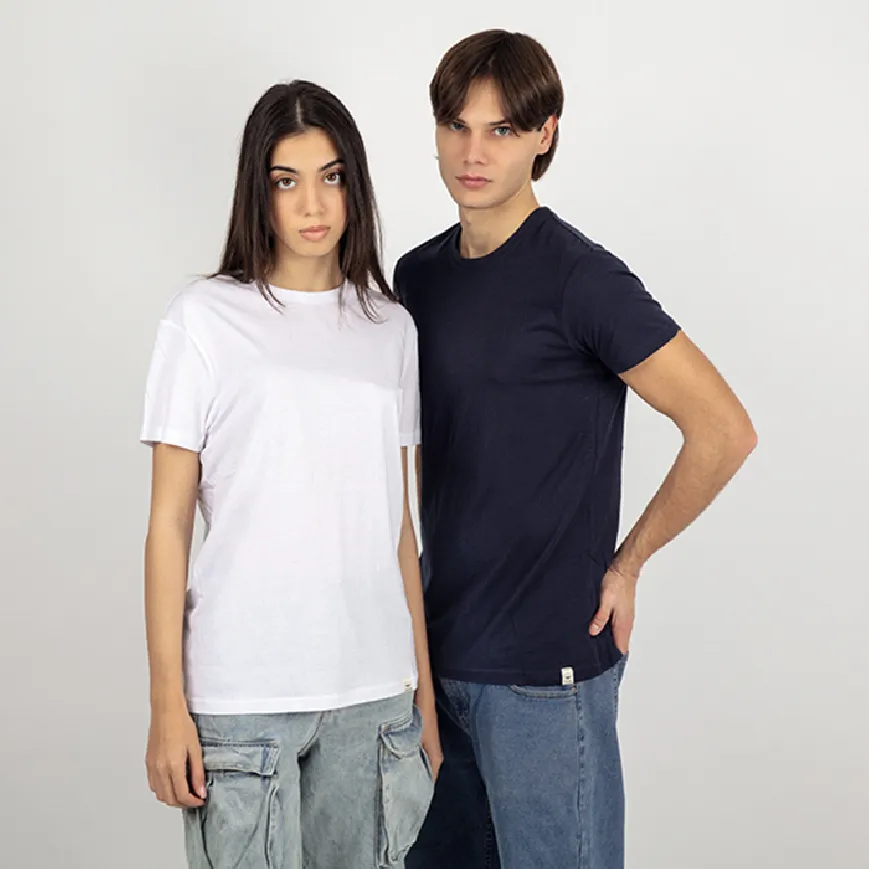 T-shirt in cotone biologico per adulto con logo - cod. NK161