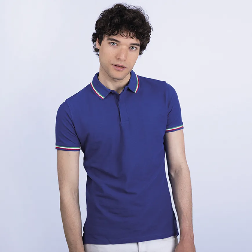 Polo mezza manica tricolore - Polo italia cod. NK205