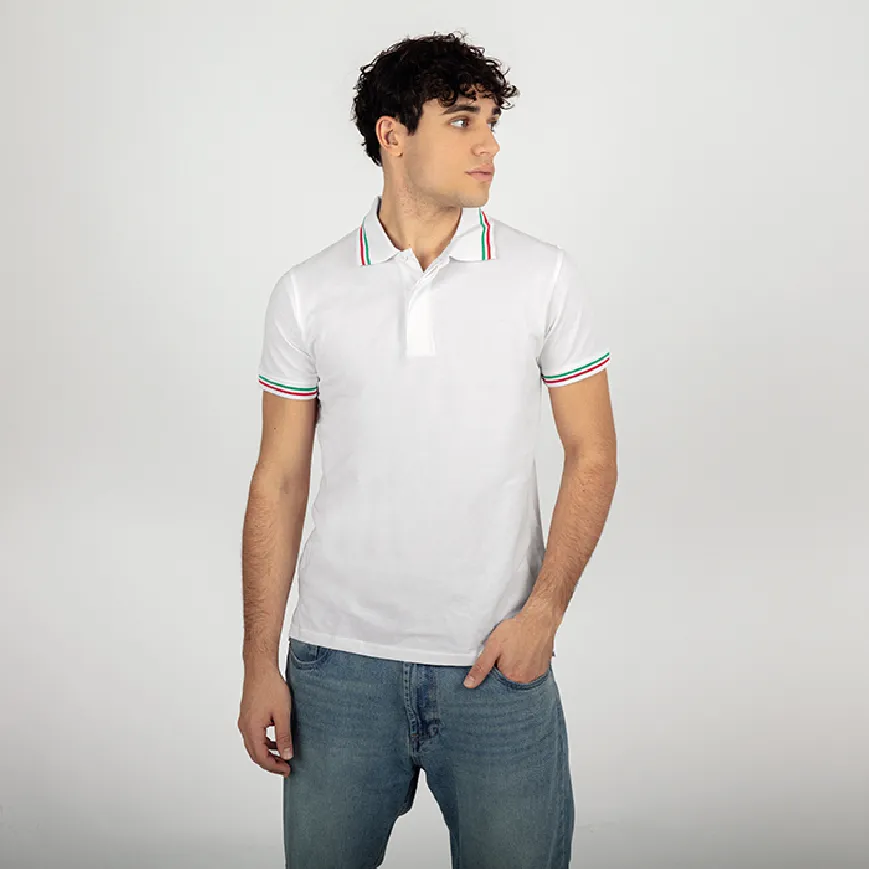 Polo mezza manica tricolore - Polo italia cod. NK205