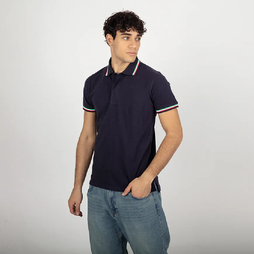 Polo mezza manica tricolore - Polo italia cod. NK205