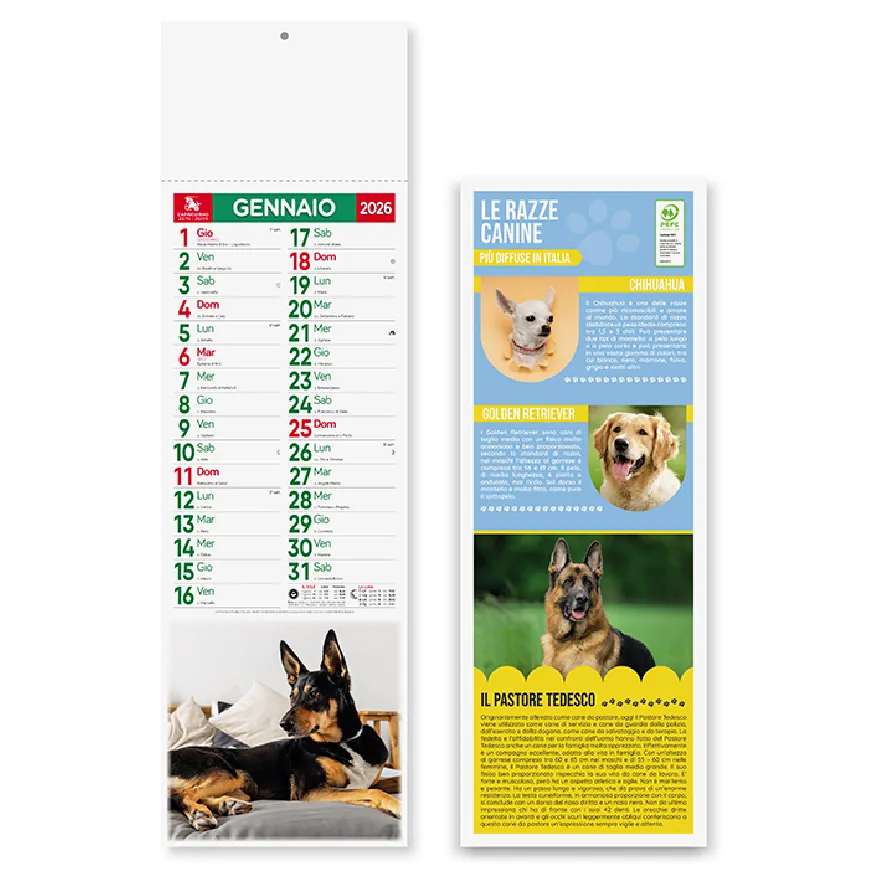 Calendari Silhouette personalizzati "Cani e gatti" - cod. PA191