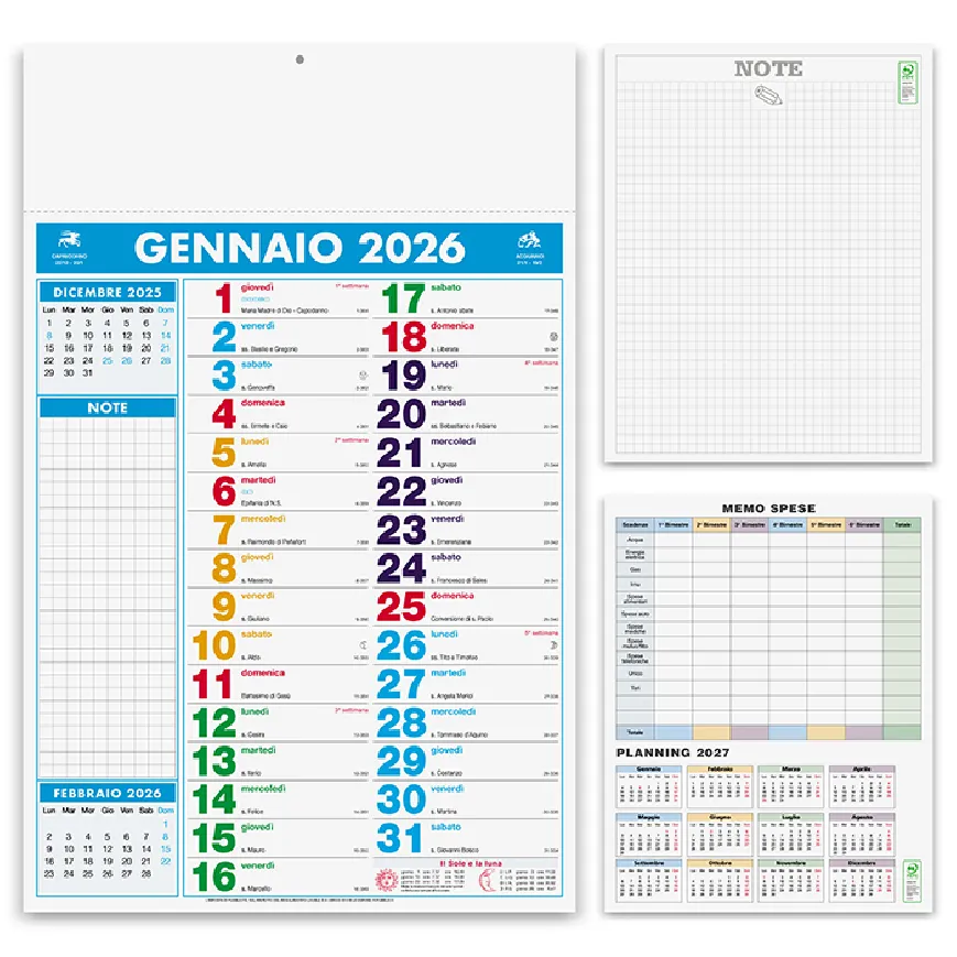 Calendari da serigrafare con logo - cod. PA422