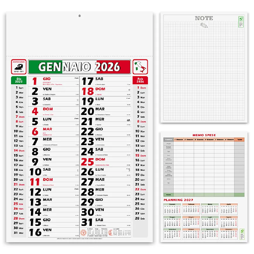 Calendari Olandesi con scritte stampate - cod. PA432