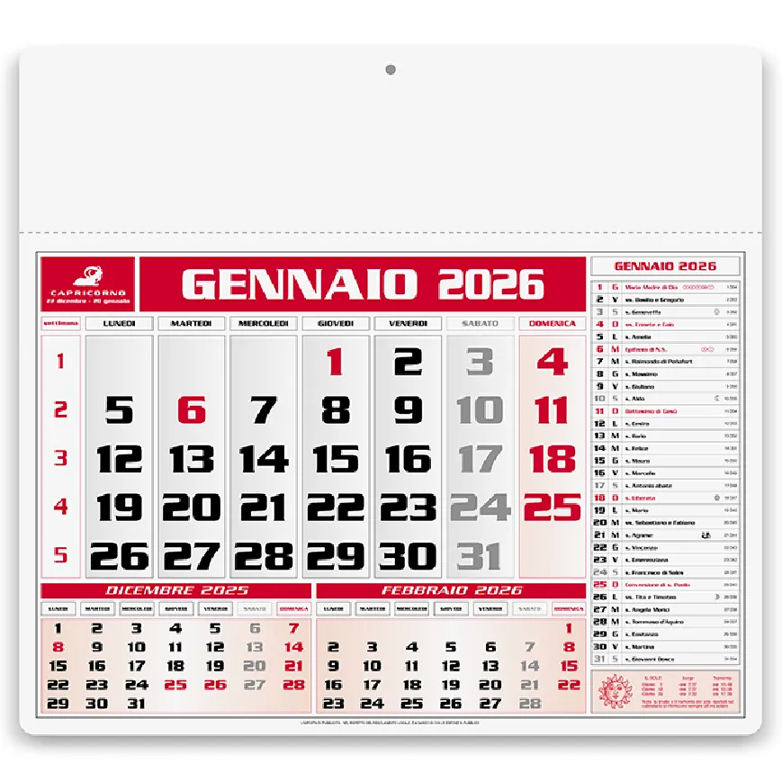 Calendario Americano personalizzato - cod. PA560