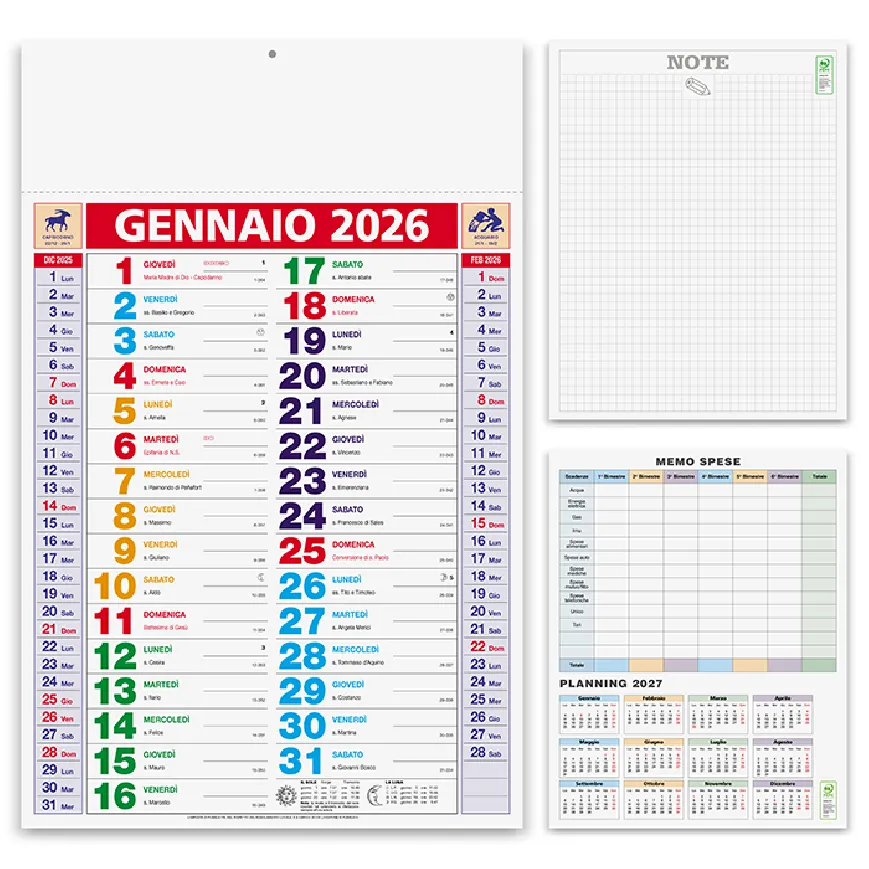 Calendario Olandese multicolor - cod. PA600
