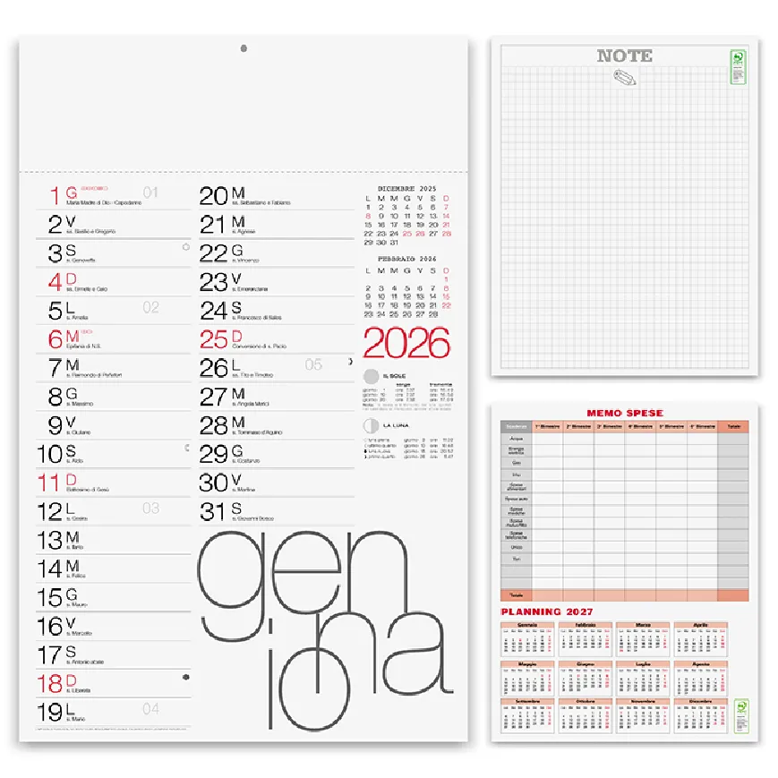 Calendario Olandese Moderno - cod. PA615