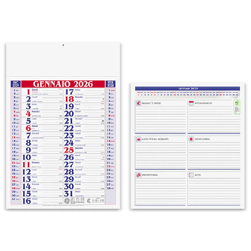 Calendario Olandese mensile - cod. PA650