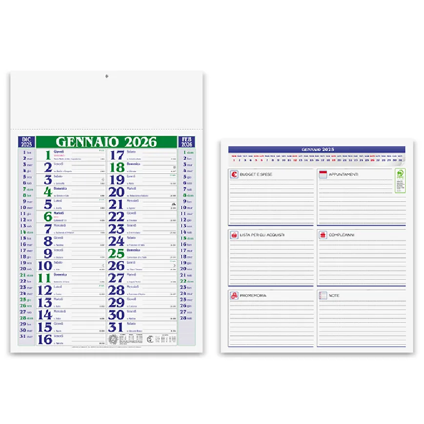 Calendario Olandese mensile - cod. PA650