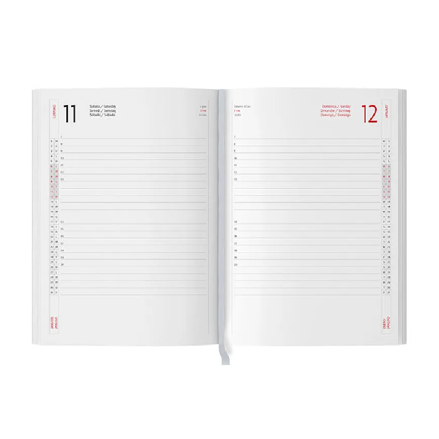 Agenda giornaliera con chiusura con cerniera - cod. PB049SDS
