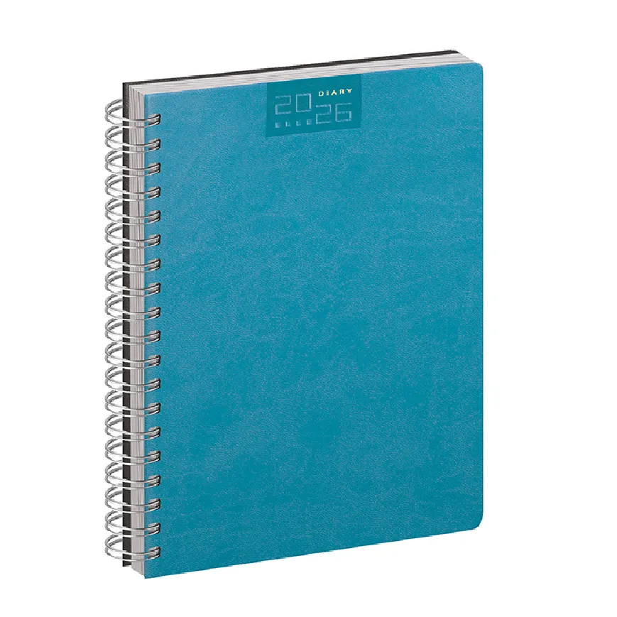 Agenda giornaliera con spirale con scritte serigrafate - cod. PB375