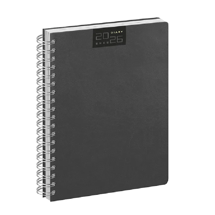 Agenda giornaliera con spirale con scritte serigrafate - cod. PB375