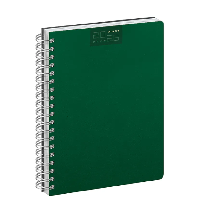 Agenda giornaliera con spirale con scritte serigrafate - cod. PB375