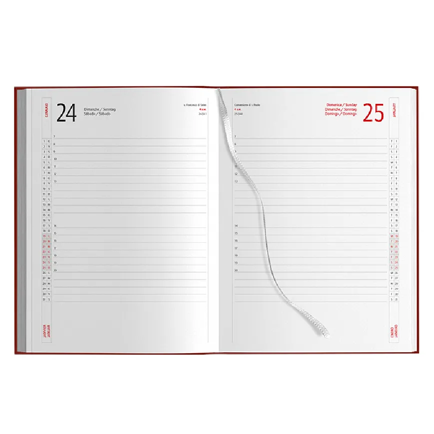 Agende personalizzate giornaliere con copertina gommata - cod. PB510