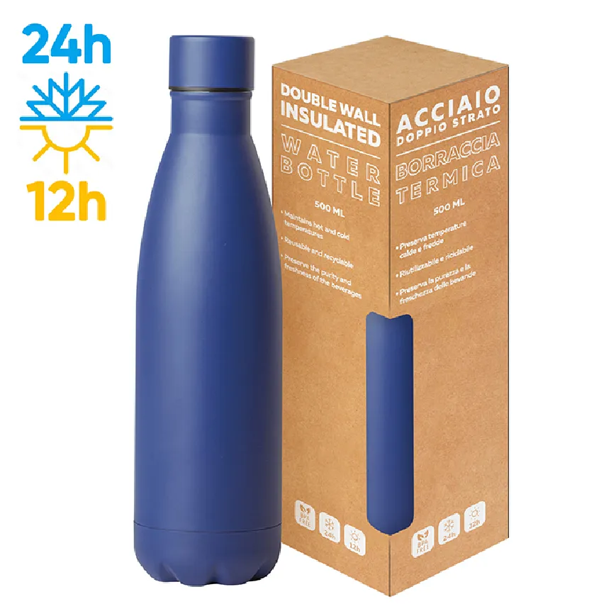 Borraccia in acciaio da 500 ml da serigrafare - cod. PC416