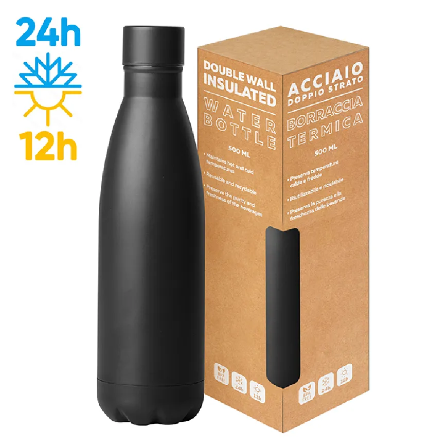 Borraccia in acciaio da 500 ml da serigrafare - cod. PC416