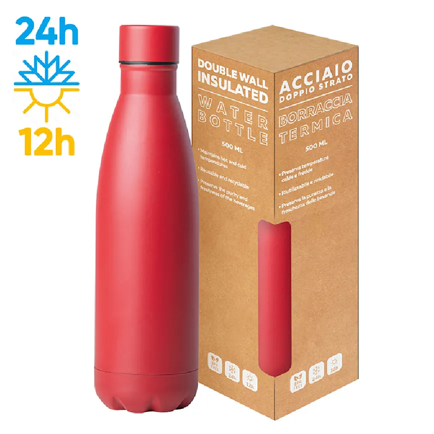 Borraccia in acciaio da 500 ml da serigrafare - cod. PC416