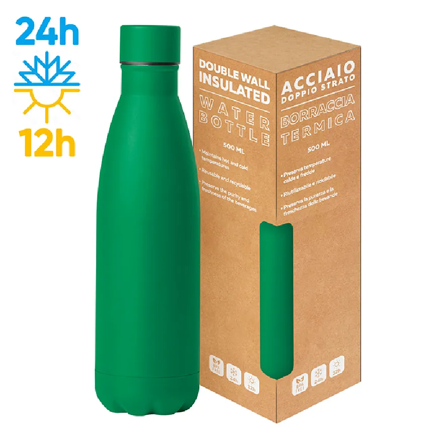 Borraccia in acciaio da 500 ml da serigrafare - cod. PC416