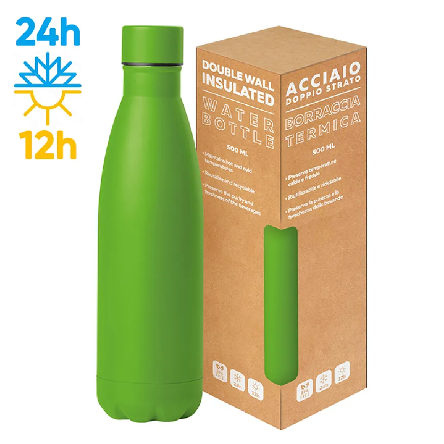 Borraccia in acciaio da 500 ml da serigrafare - cod. PC416