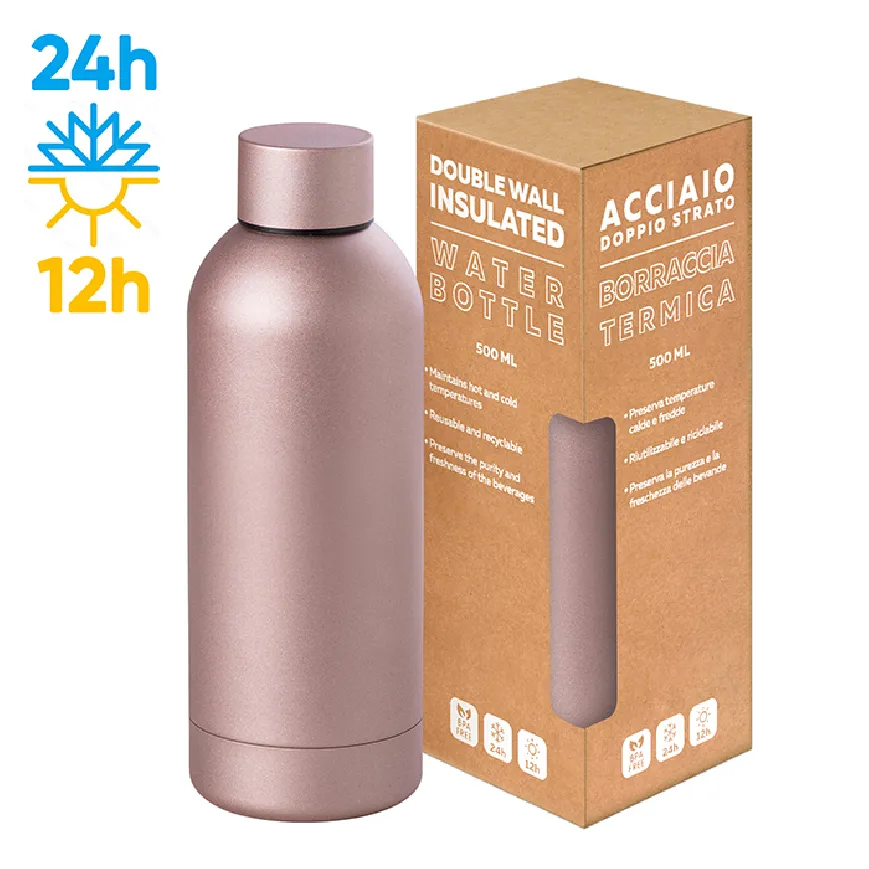 Borraccia in acciaio inox 304/201 - Metamat 500 cod. PC417