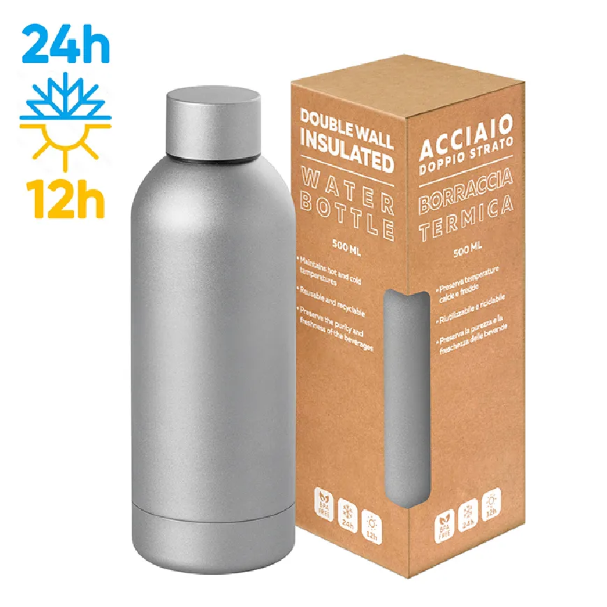 Borraccia in acciaio inox 304/201 - Metamat 500 cod. PC417