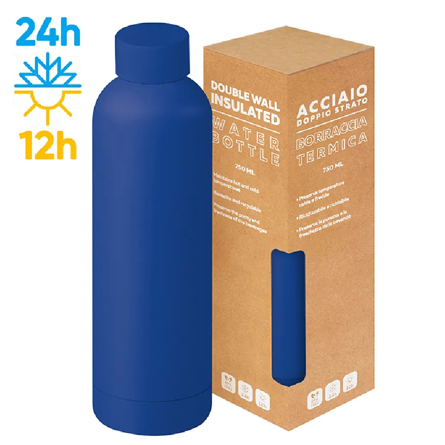 Borraccia in acciaio inox 304/201 - Matte bottle 750 cod. PC418