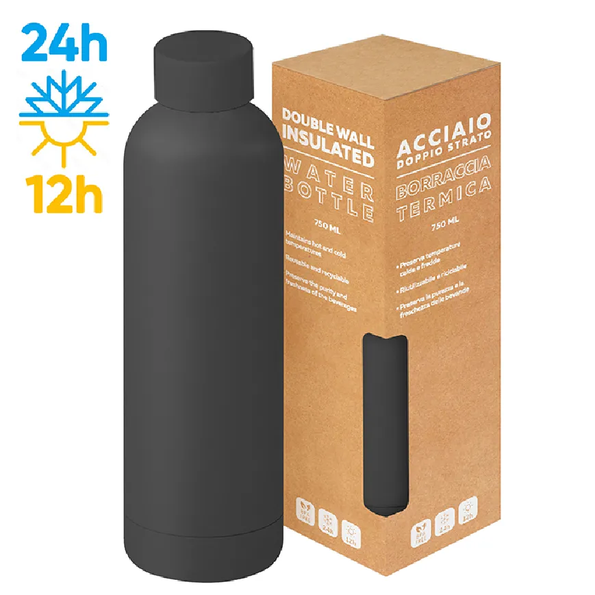 Borraccia in acciaio inox 304/201 - Matte bottle 750 cod. PC418