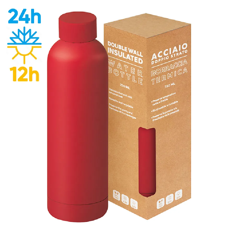 Borraccia in acciaio inox 304/201 - Matte bottle 750 cod. PC418