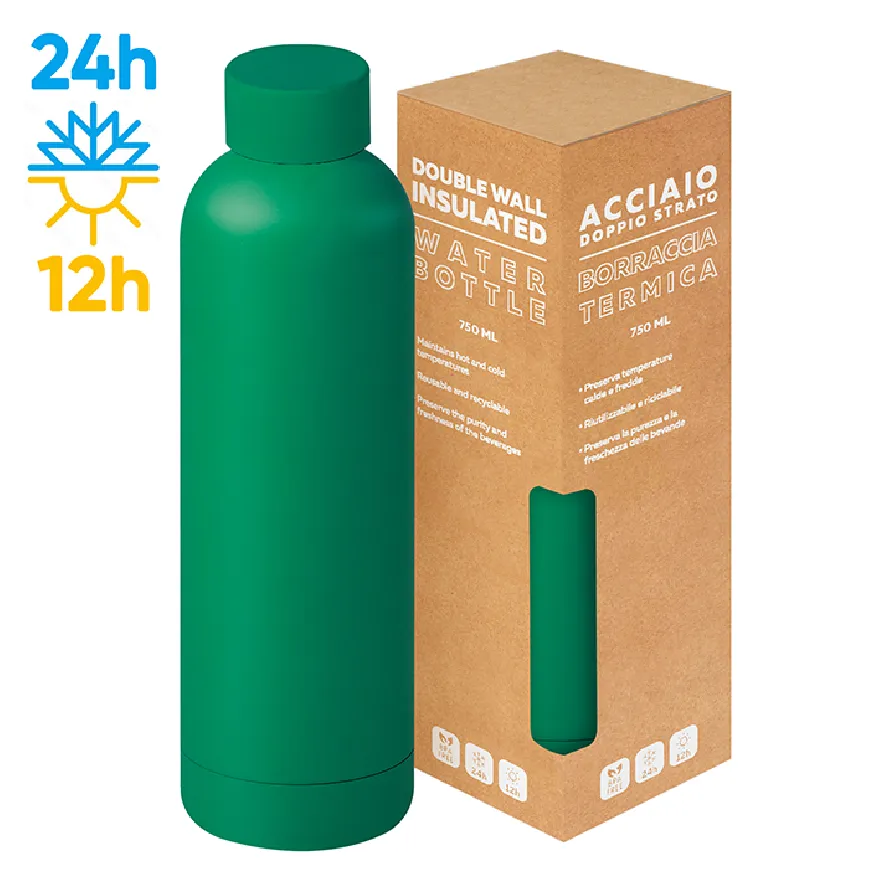 Borraccia in acciaio inox 304/201 - Matte bottle 750 cod. PC418