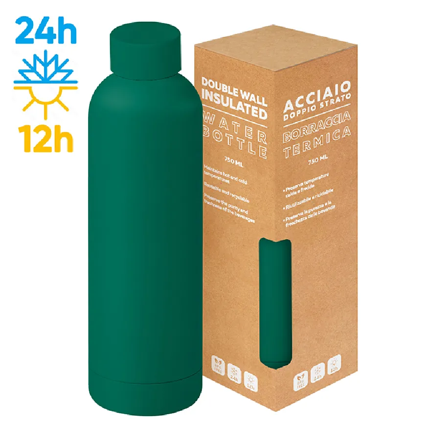 Borraccia in acciaio inox 304/201 - Matte bottle 750 cod. PC418