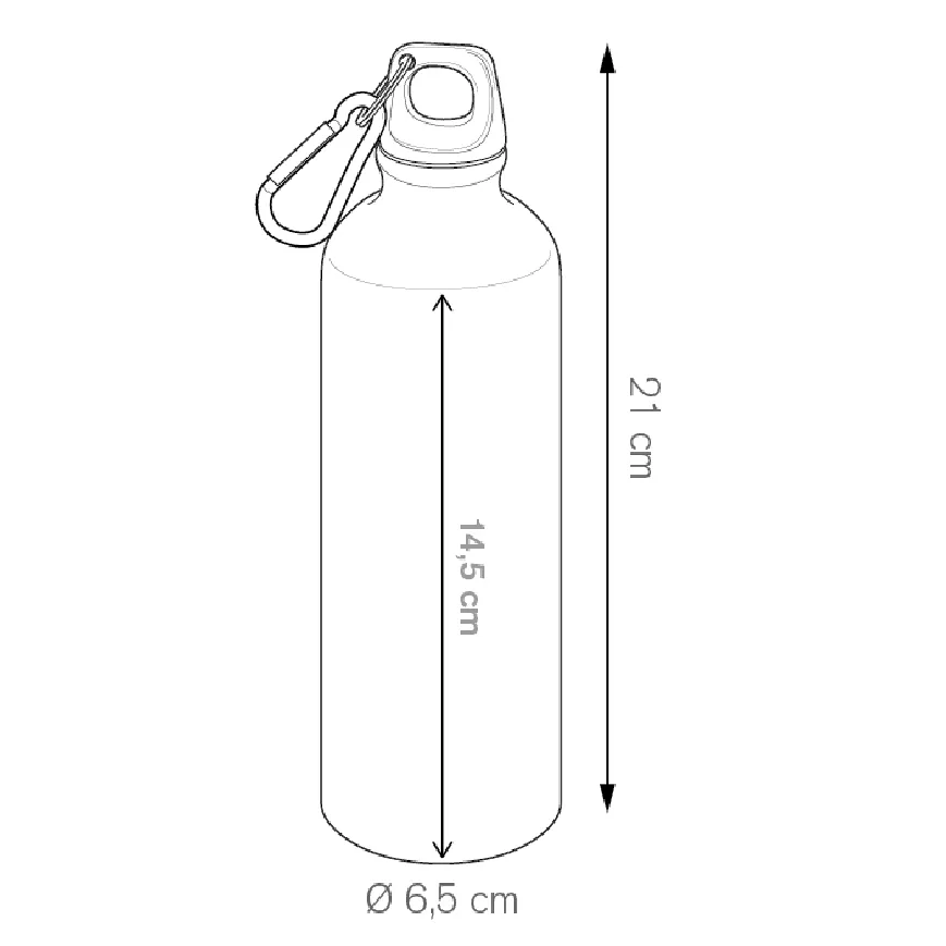 Borraccia in alluminio da stampare con scritte da 500 ml - cod. PC426